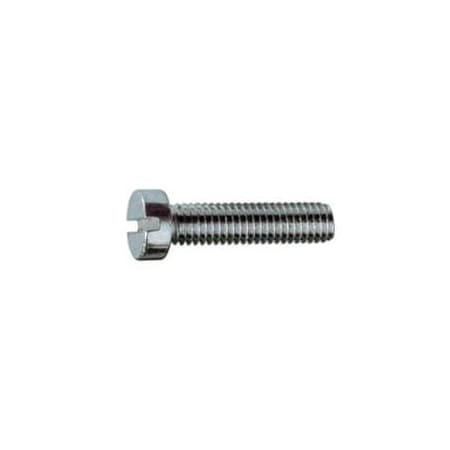 M8-1.25 X 14 Mm Slotted Cheese Machine Screw, Plain 18-8 Stainless Steel, 100 PK